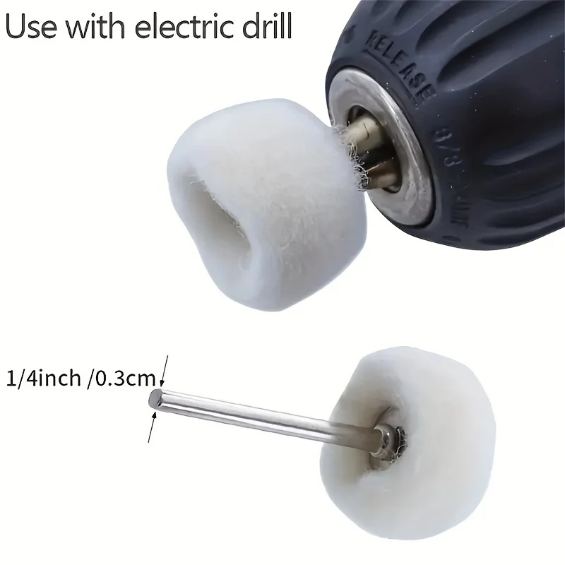 Kit de brosses pour perceuse électrique à tige de 2.35/3mm, 5 pièces, parfait pour les outils rotatifs, le polissage, le polissage et le métal abrasif, le bois et les bijoux