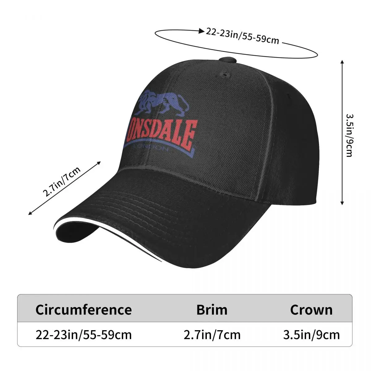 Sportswear Gym Running Sports Baseball Caps Popular Lonsdales Sandwich Hats Men Women Breathable Dad Hat Outdoor