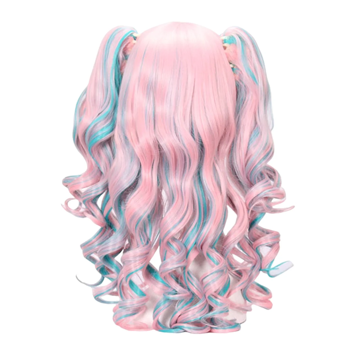 Parrucca Cosplay 80cm Anime Clip colore capelli ricci parrucca multicolore europea e americana parrucca di Halloween