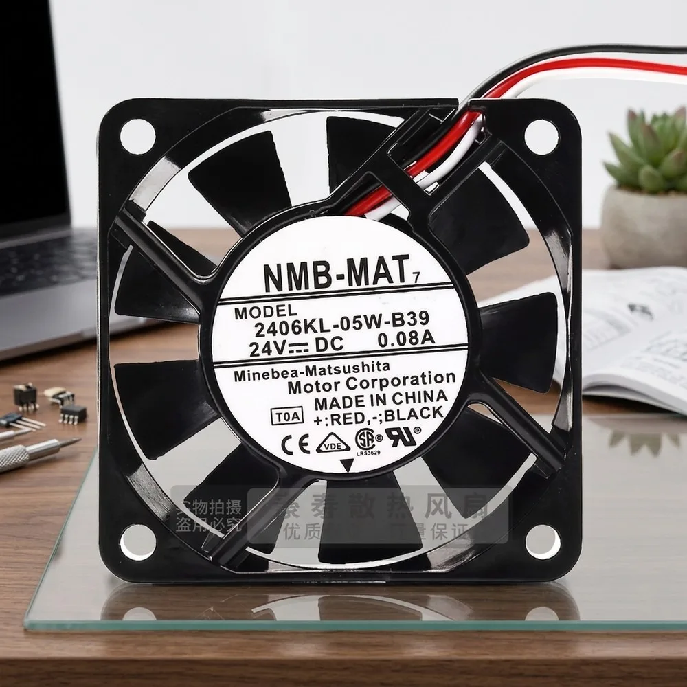 For NMB 2406KL-05W-B39 6015 DC24V 0.08A 6CM 3-Wire Inverter Cooling Fan