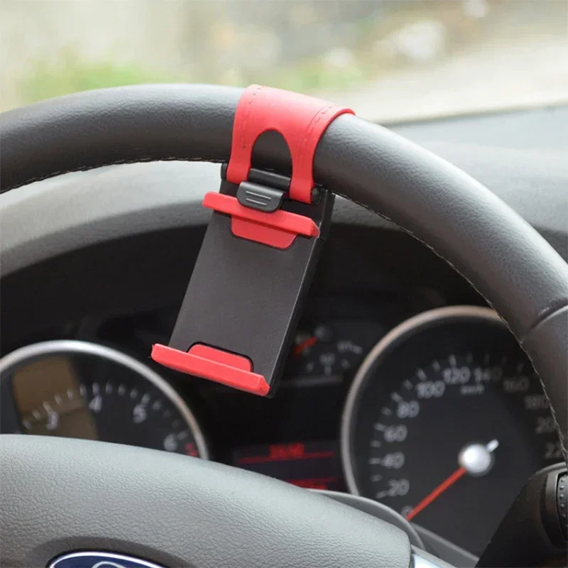 1PC Universal Car Phone Holder Steering Wheel Phone Navigation Mount Retractable 5.5β Navigation Dashboard Car Interior Products