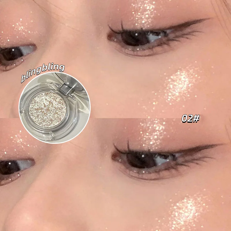 مع مرآة، ألماس، جليتر، ظلال عيون هايلايتر، لوحة تحديد، تفتيح البطاطس المهروسة، رقيقة وطويلة الأمد