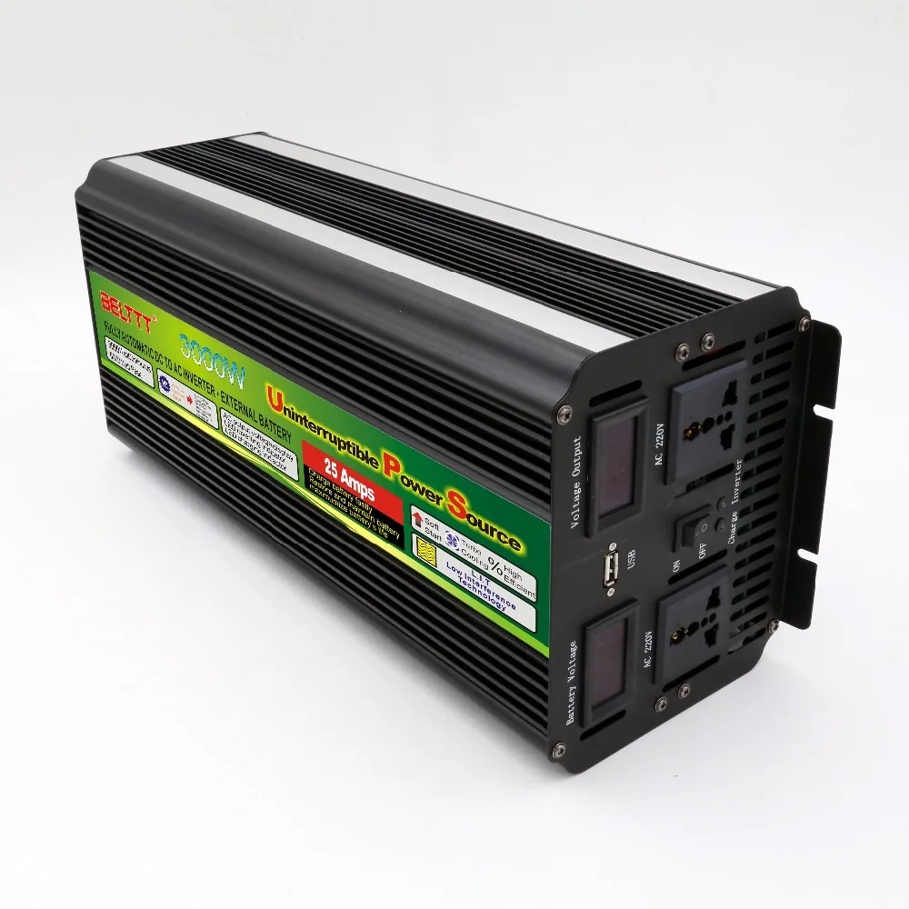 Imagem -02 - Ups Power Inverter Carregador 3000w 4000w 6000w dc 12v 220v ac 230v Conversor Inversor de Carregamento 3kw Transformador de Carro de Casa