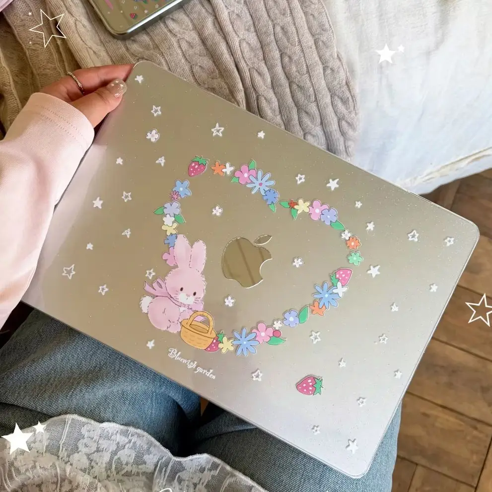 Rabbit Flower Star New Laptop Case For Macbook 13Neo A3404 Air 13.6 M4 M3 M2 A2681 A3113 A3240 Air13.3 15 Protective Cover