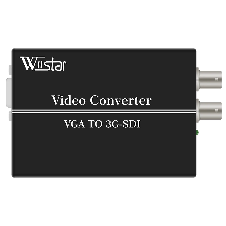 Wiistar VGA To 3G-SDI converter SCALER 1080P Broadcast General Display VGA+AUDIO TO SDI Video Audio Converter for Monitor PC