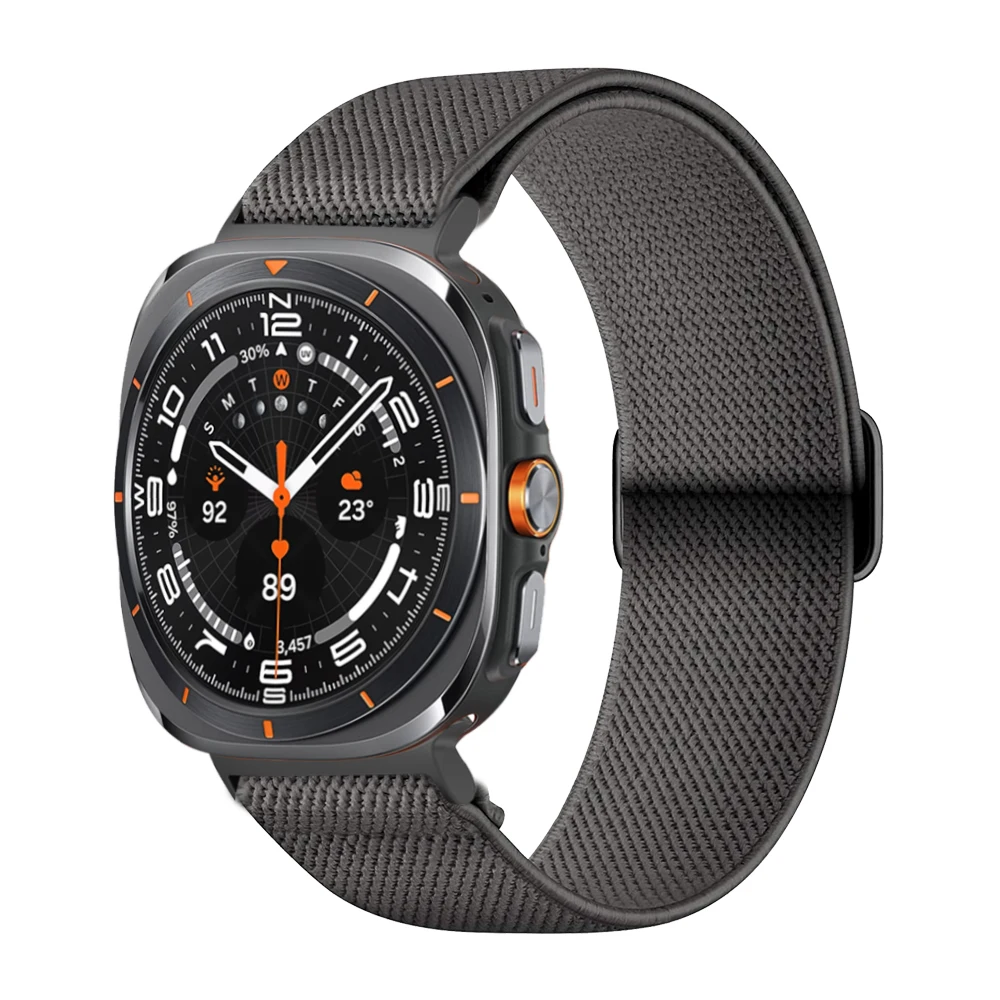 For Samsung Galaxy Watch Ultra Strap 47mm accessories Sport Elastic Scrunchie Nylon bracelet correa Galaxy watch 7 Ultra Band
