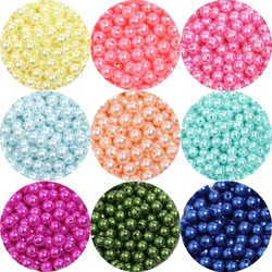50-1000pcs/lot ABS Imitation Pearl Beads Colored Round Acrylic Loose Spacer Beads For Jewelry Making DIY Charm Bracelet Earrings