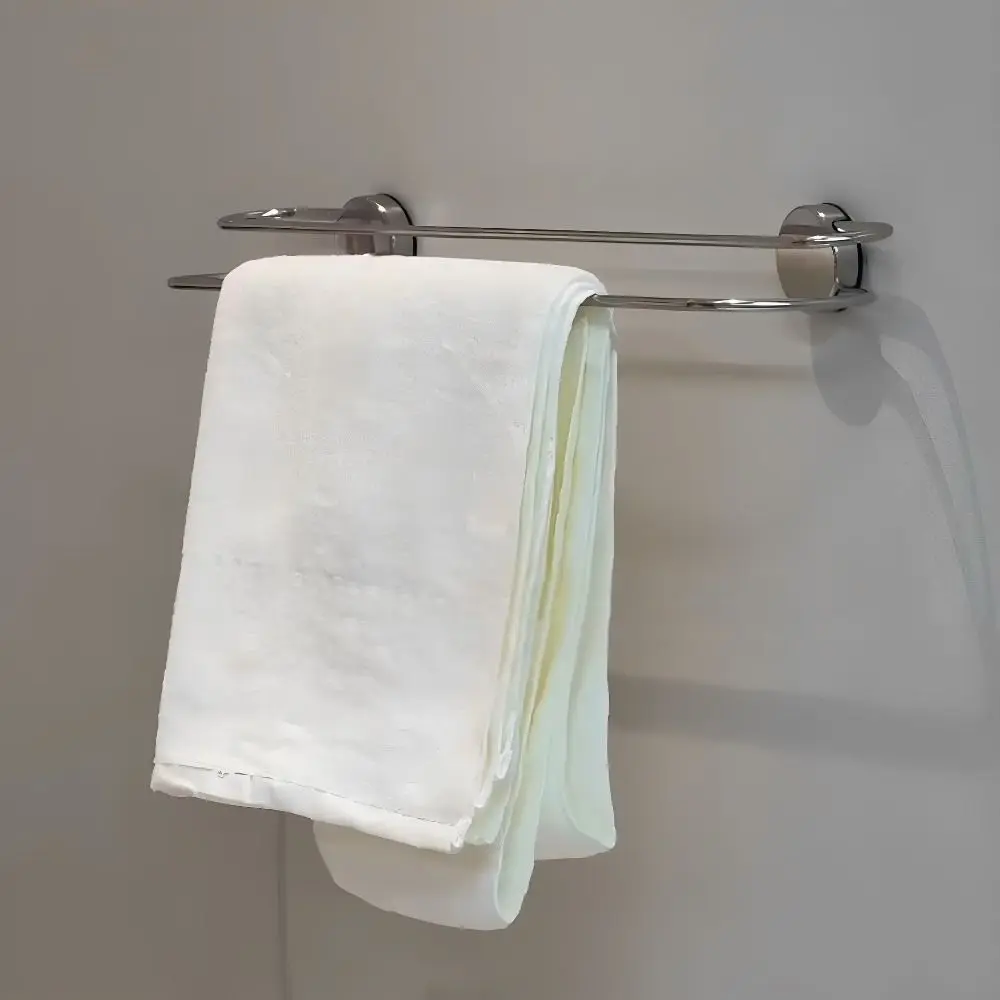 

Stainless Steel Stainless Steel Towel Holder Wall Mounted No Drilling Wall Mount Towel Rack Space Saving Multi Functional