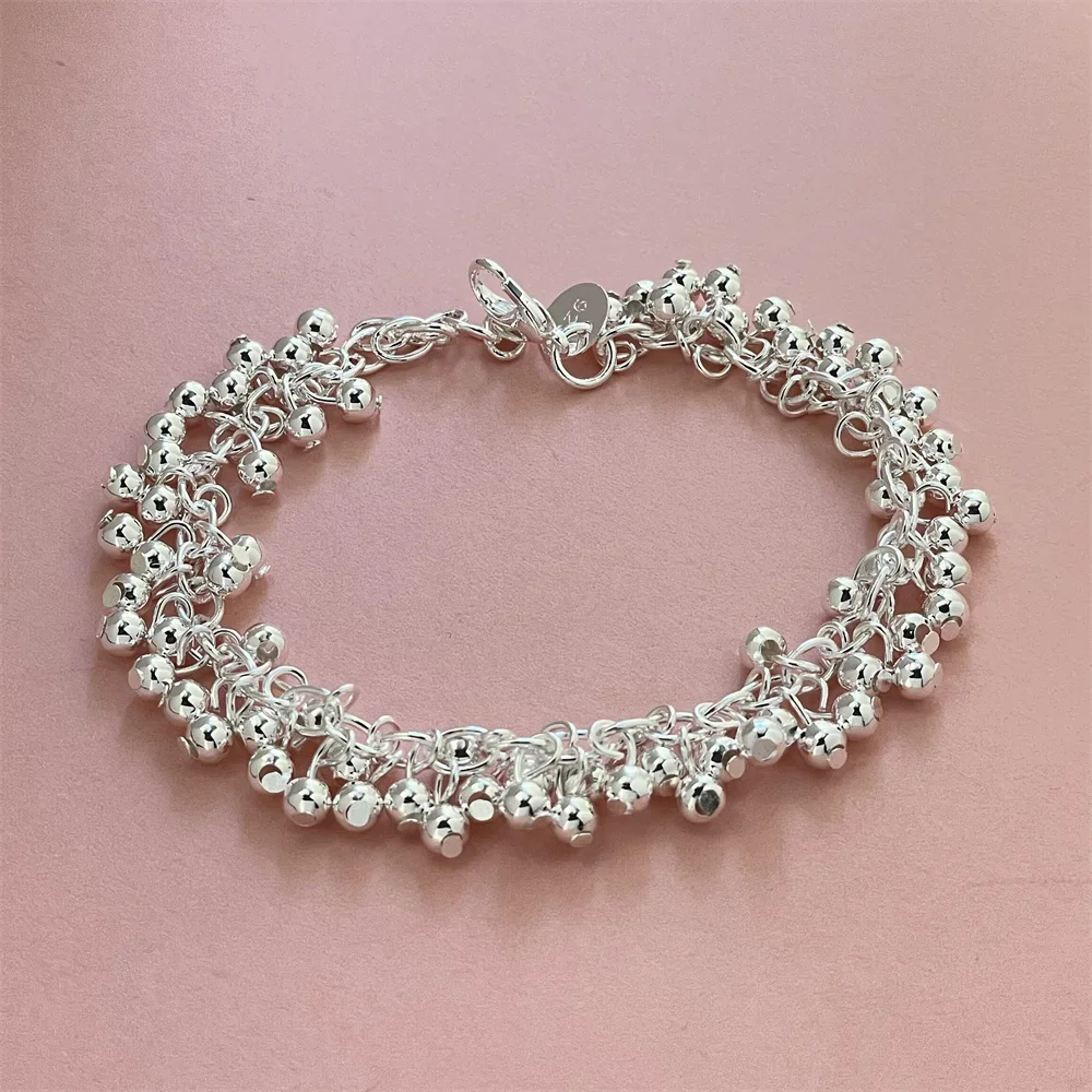 925 Sterling Zilveren Armband Druivenkralen Prachtige Vrouwen Mode Bruiloft Feest Cadeau Sieraden