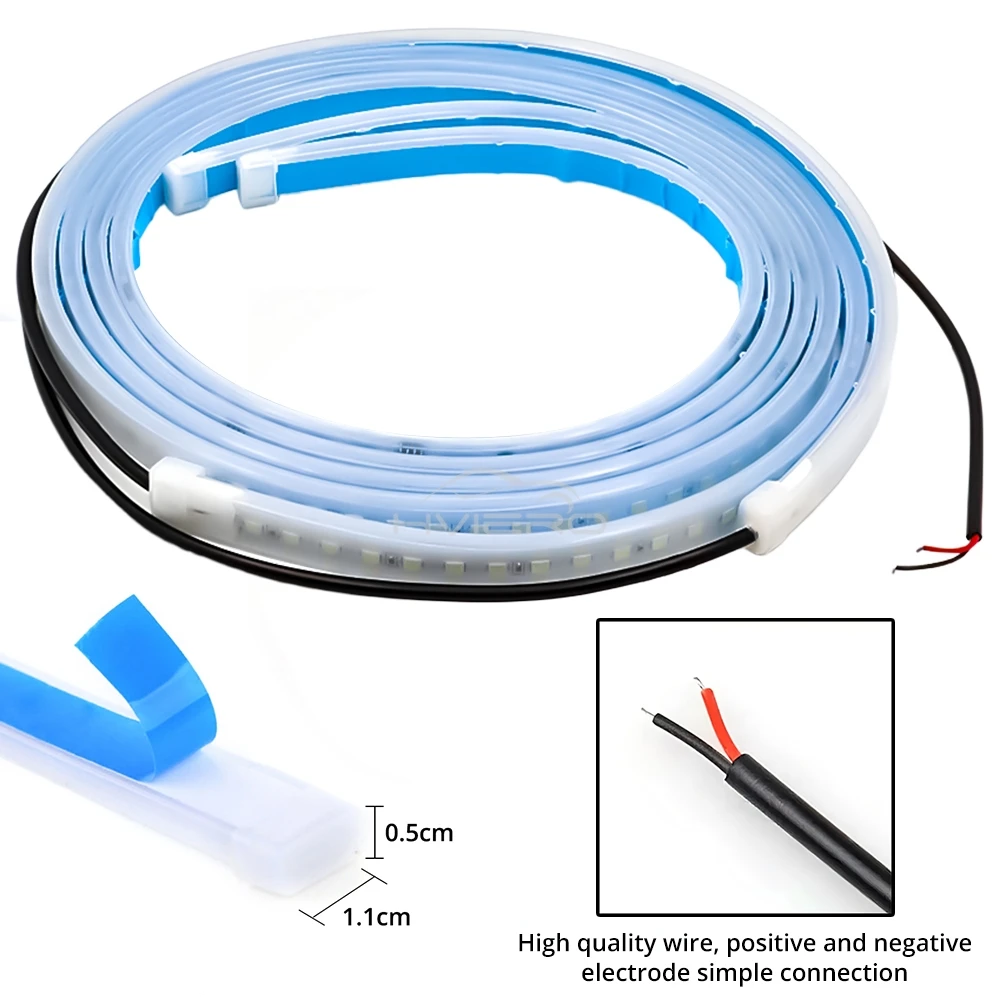 1pcs LED Strip Car Door Strobe Signal Lamp White Red Warning Light Bar for Decoration Welcome Parking Anti Collision Safety 12V