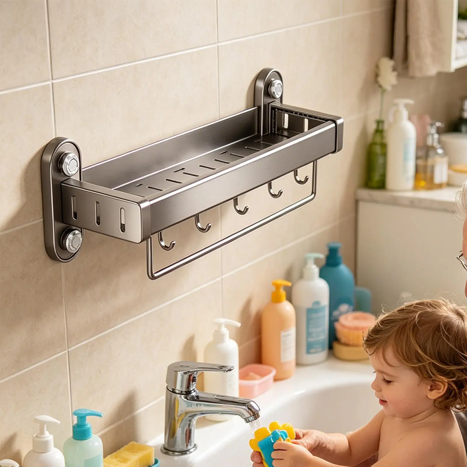 

Shower Shelf Suction Cup Bathroom Toiletry Storage Holder Shower Holder Rack For Bathroom Home Apartment College Dorm Toilet