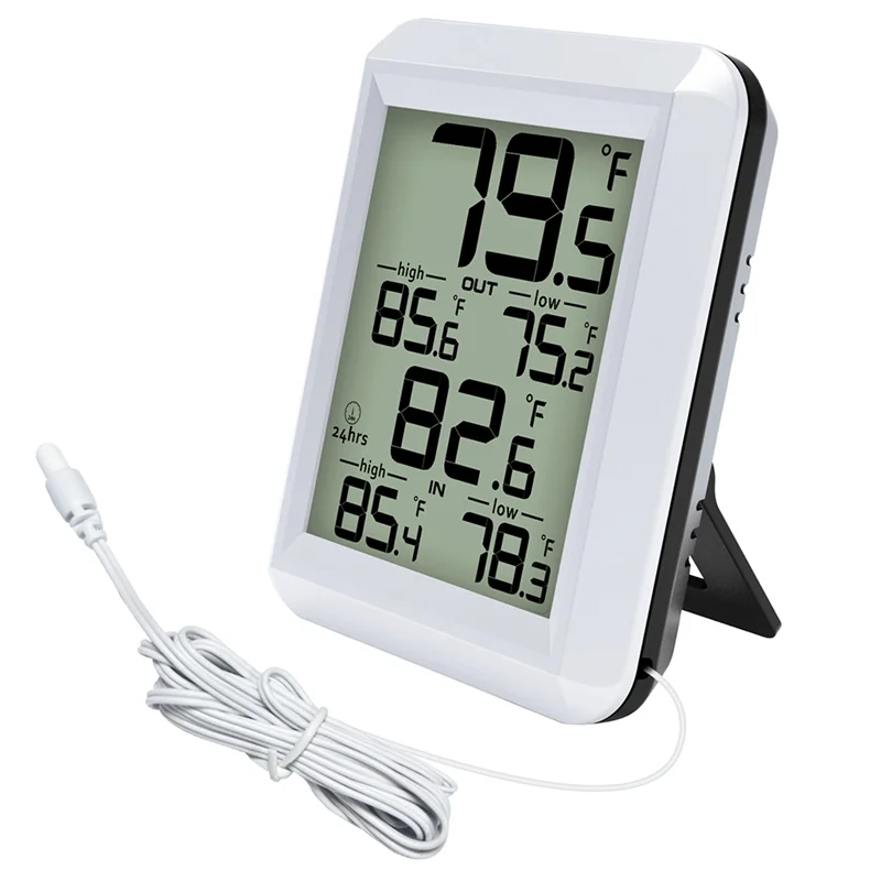 

AB13-Digital Thermometer Hygrometer Indoor Outdoor Temperature Weather Forecast Wireless Electronic Table Clock Temperature