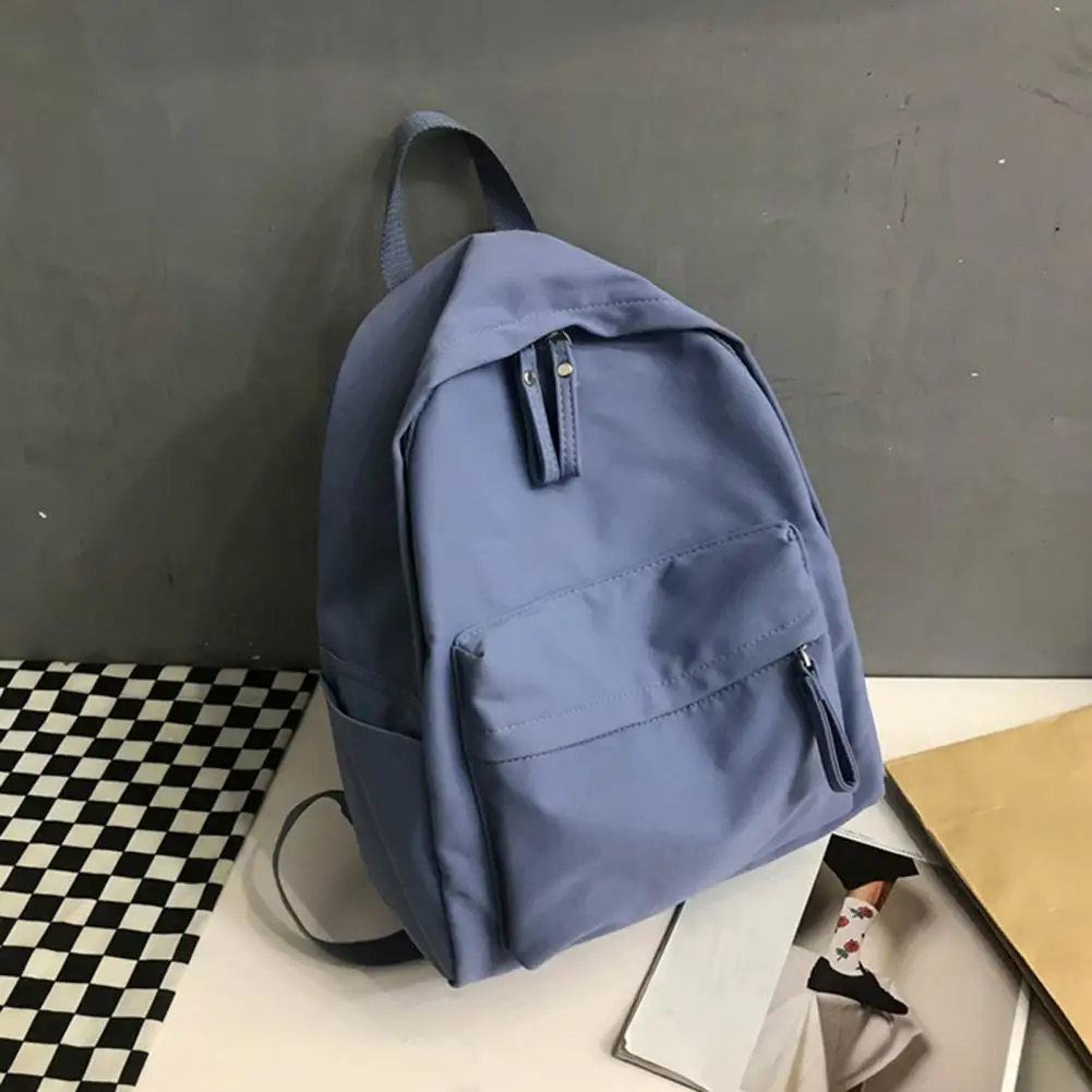 Students Backpack Large Capacity Nylon Portable Solid Color Casual Men Women Adults Schoolbag Bookbag School Supplies mochilas