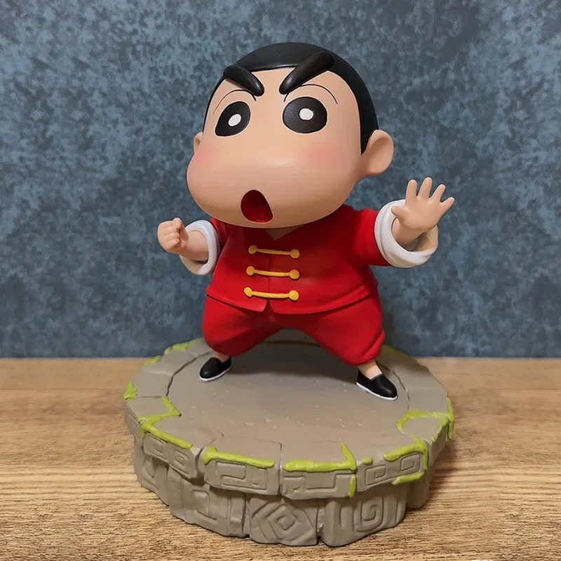 Kung Fu Crayon Shin-chan Figuras Anime Shin Chan Action Figure Toys Kawaii Doll 15cm Collection Model GK Statue Ornaments Gift