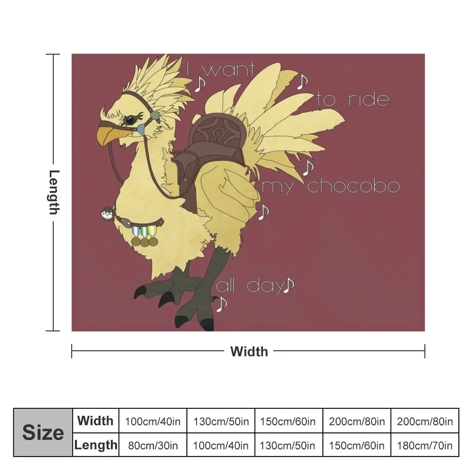 Chocobo ride Throw Blanket blankets and throws warm winter Soft Big For Baby Blankets