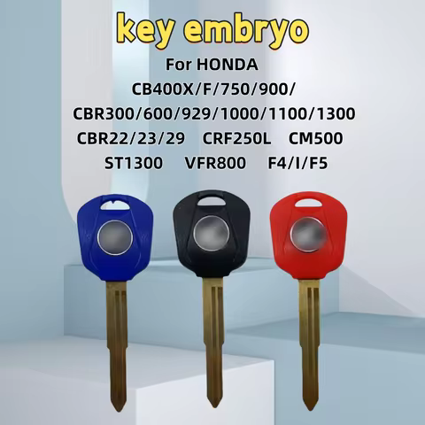 Blank Key embryo For Honda CB400/750/900 CBR600/1000/1100/1300 F4/I/F5 CRF250L CM500 CBR929 ST1300 VFR800 CB400/X/F CBR22/23/29