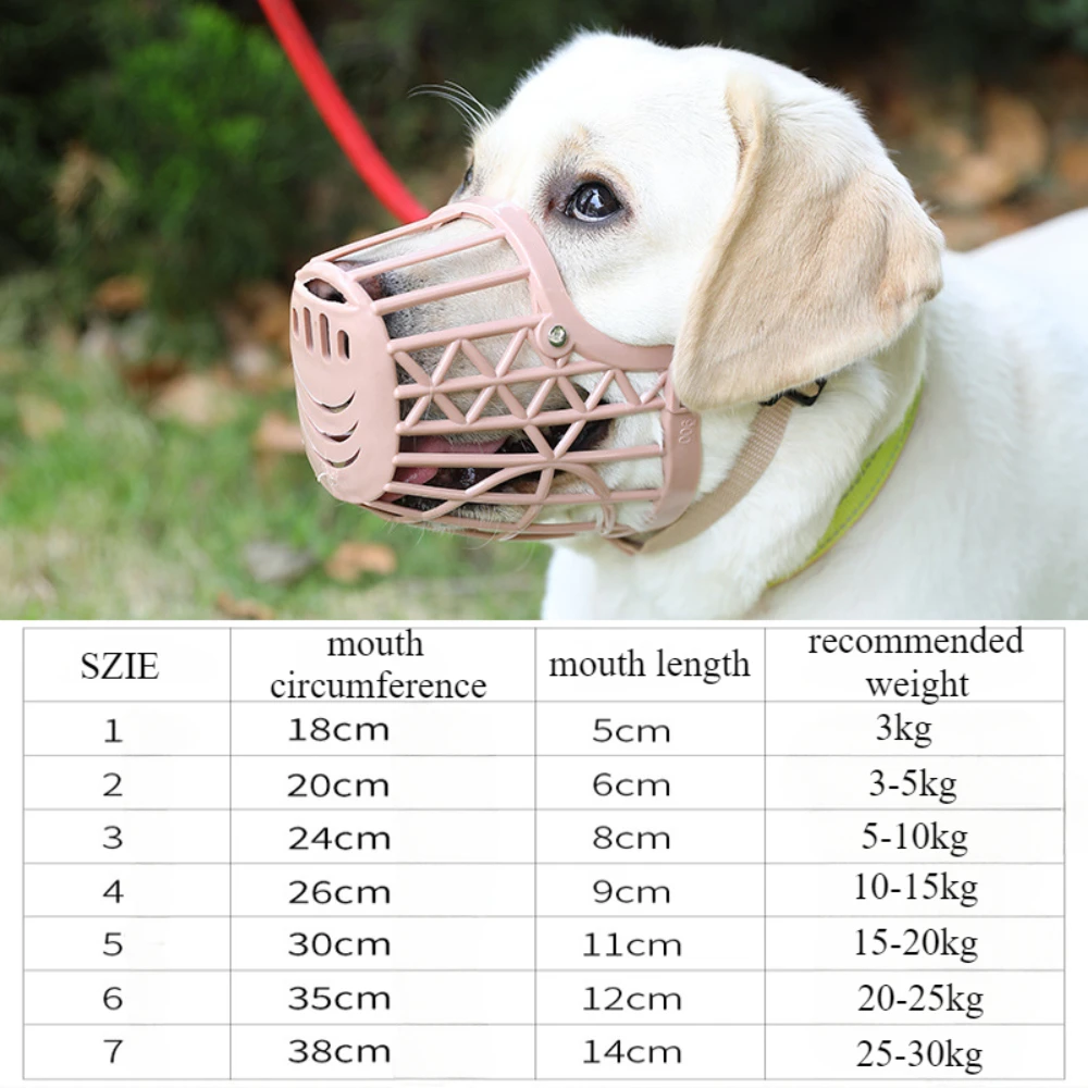 Adjustable Soft Leather Dog Muzzle Basket Design Breathable Safety Mask with Anti-Bite Straps for Small Medium and Large Dogs