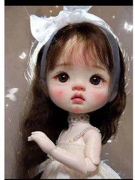 재고 있음 1/6 26cm qianqian yuanbao BJD sd 인형 큰 머리 수지 소재 DIY 액세서리 어린이 장난감 소녀 선물 무료 배송