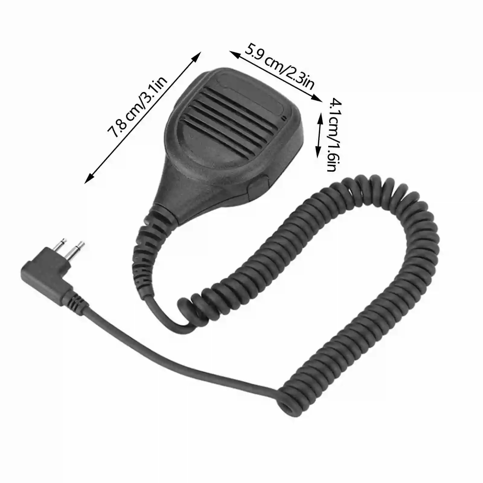 Microfono a mano Jack per cuffie da 3,5 mm Altoparlante Microfono Talkie Radio Microfono a mano con clip da cintura in acciaio Altoparlante portatile Microfono a mano
