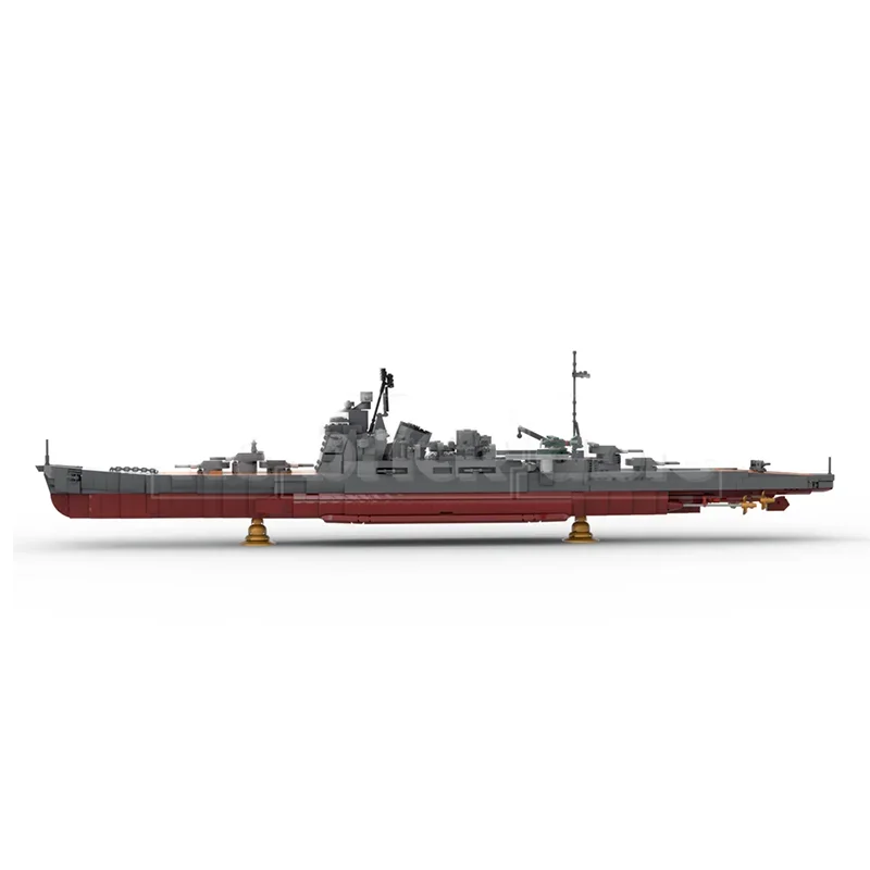 Military Warship Moc Building Bricks Modular IJN Heavy Cruiser Atago Model Technology Blocks Christmas Toy Construction Gifts