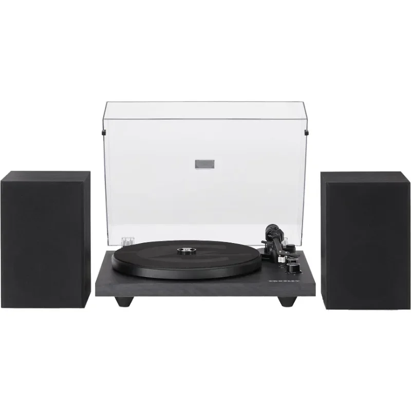 Turntable HiFi System Record Player with Speakers, Adjustable Tonearm, Moving Magnet Cartridge, Bluetooth Receiver