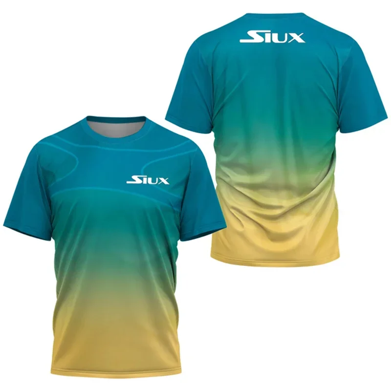 Men's SIUX Brand Tennis Sports T-shirt Summer Badminton Short Sleeve T-shirt Large Quick Drying Breathable Volleyball Men's Top