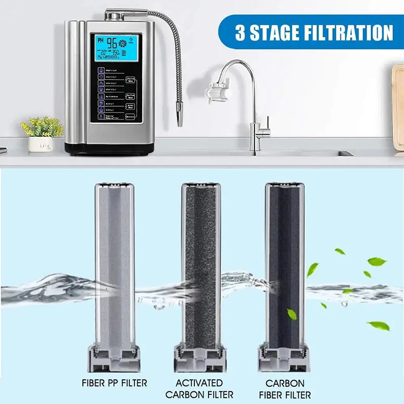 11 Plate Platinum Coating Alkaline Water Machine Built-in Filter Water Electrolysis Japan Kangen Water