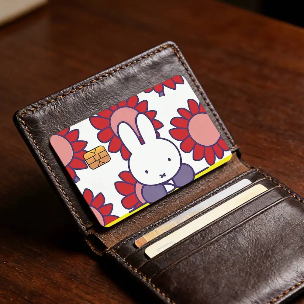 Cartoon-Hasenmotiv, süßes M-Miffy N-Nijntje-Design, exquisite Kartensticker für Debit-, Kredit- und Bankkarten, Schutzhülle, Geschenk für Schüler. – Detail 13