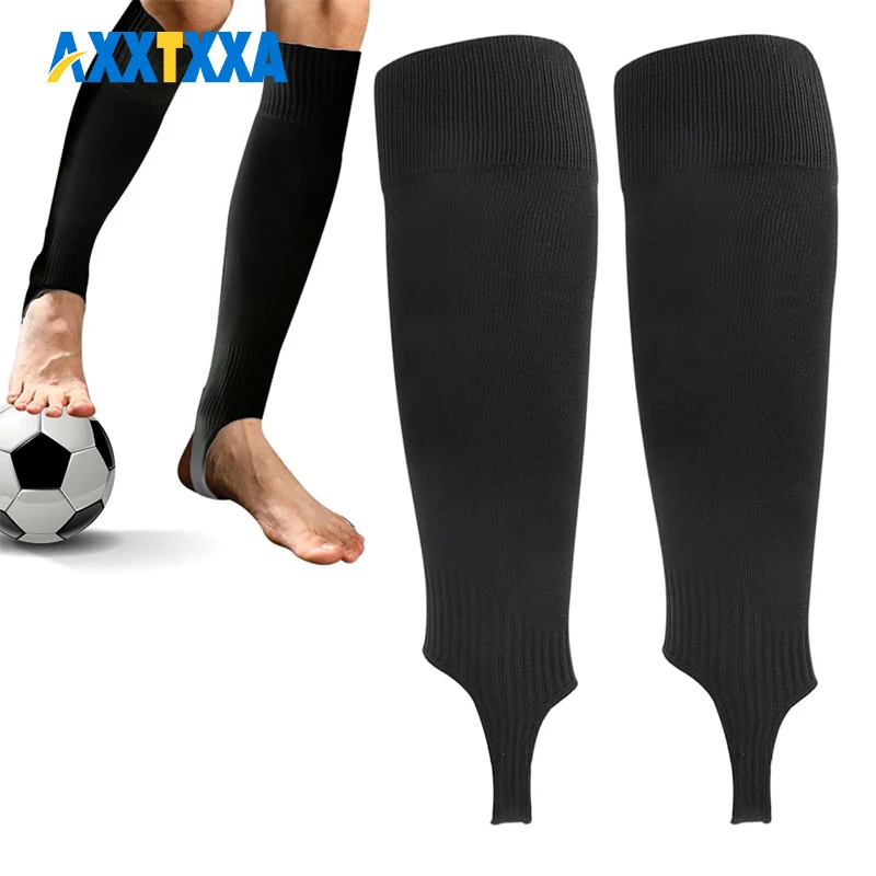 

1 пара футбольных носков с защитой голени, рукава для футбольных накладок на голень, держатель накладки на голень для ударных мячей, бега, езды на велосипеде