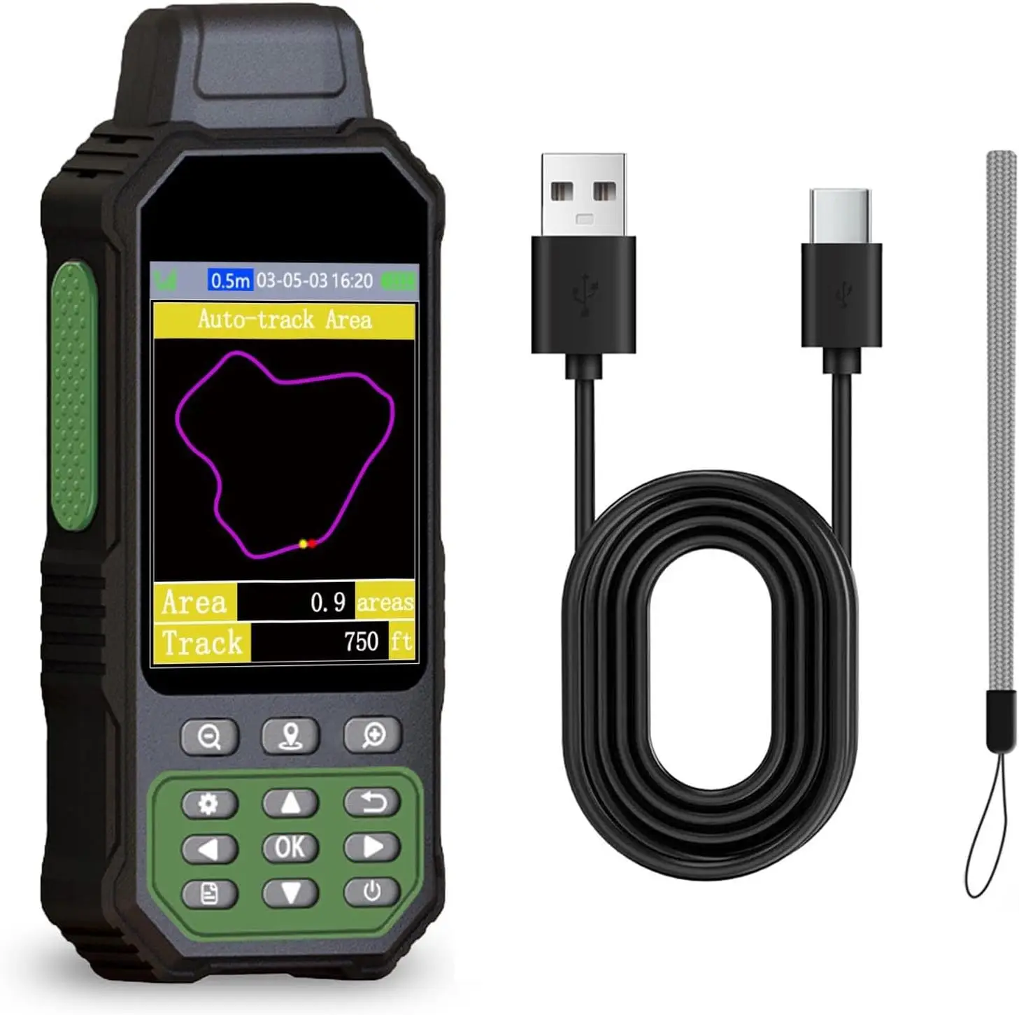 Handheld GNSS Survey Equipment Digital Land Survey GPS Measure Area Distance 32in Color Screen 6 Satellite Systems IP65 4000mAh