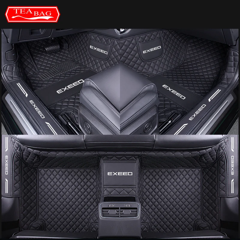 Car Styling Foot Pads Carpets Non-slip Rugs Panel Cover Floor Mats for Chery Exeed LX 2019 2020 2021 2022 2023 Auto Accessories