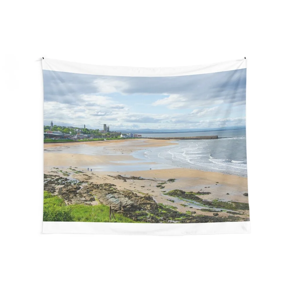 St Andrews East Sands From Kinkell Braes, Scotland Tapestry Wall Decoration House Decorations Tapestry