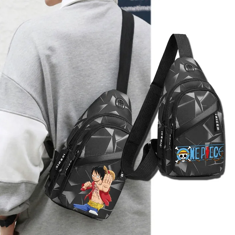 Cartoon One Pieces Bag Chest Pack Men\'s Korean Version Crossbody Bag Outdoor Children Sports Casual Sling Backpack Trend Gifts