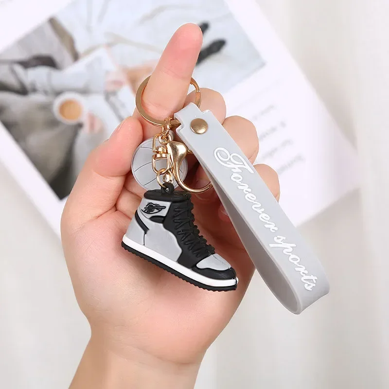 Fashion Sneaker Keychain Sport Shoes Key Chains PVC Colorful Sports Sneakers Keychain