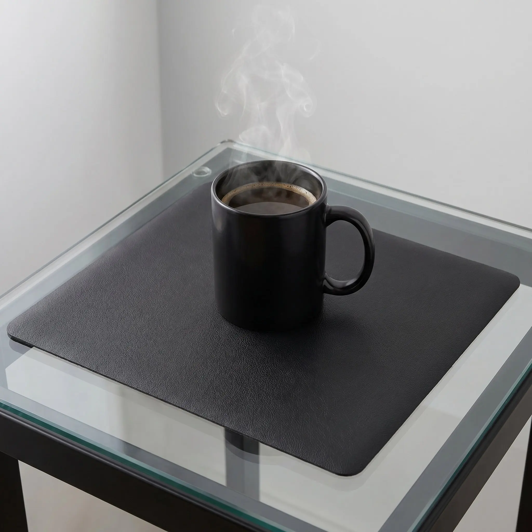 3Pcs Nightstand Mat PU Waterproof Heat Resistant Non Slip Double Sided Table Protector Night Stand Cover for Bedroom - view 2