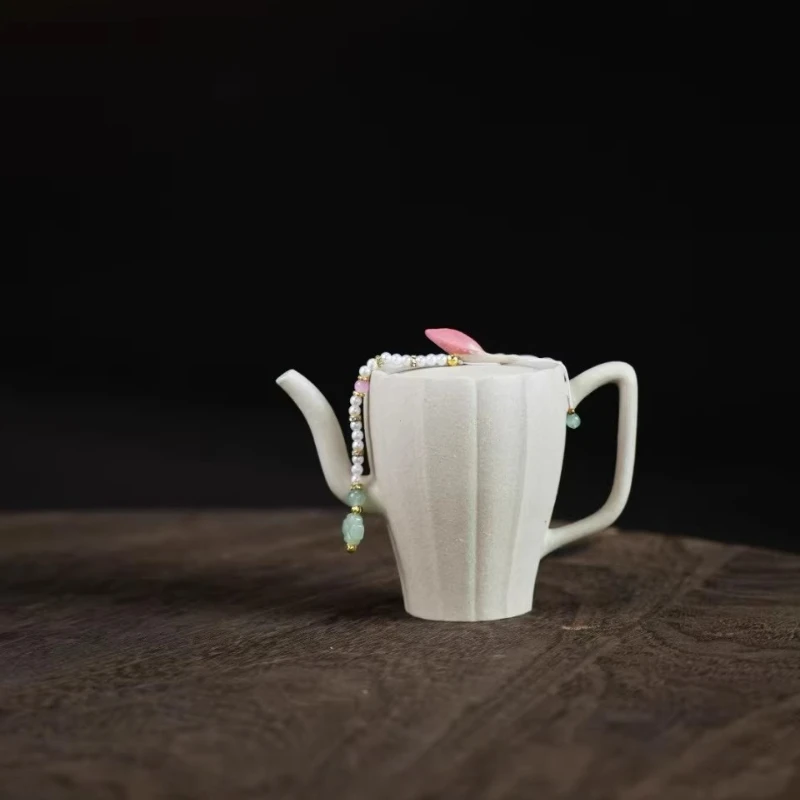 Zisha pot teapot pure handmade 160CC white section high-end boutique purple sand tea set gifts