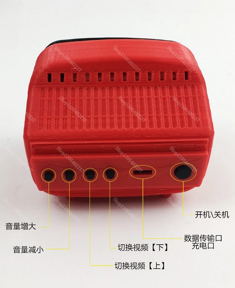 Upgraded Mini TV Player Support Headphone Jack USB Flash Drive Video Playback Portable Retro Mini Television Living Room Desktop