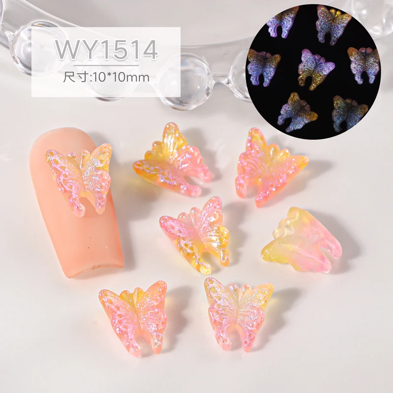 nail art decorations charms butterfly accessories  kawaii  nail supplies ongles  nails art  halloween  kit 3d bow strass parts