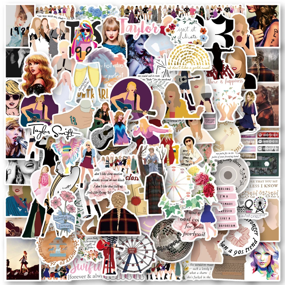 50/100pcs Singer Taylor Swift TTPD Album Stickers The tortored postreets detperment decalcomanie Album Laptop Notebook decorazione Sticker