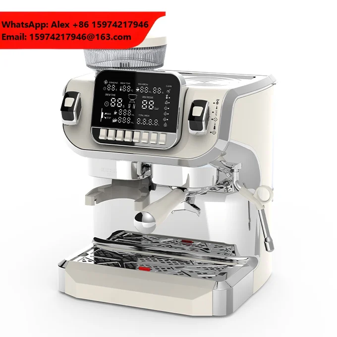 Commercial Semi-Automatic Coffee Machine Bean To Cup 19 Bars Dual Boiler 3 In One Espresso Coffee Machine With Grinder