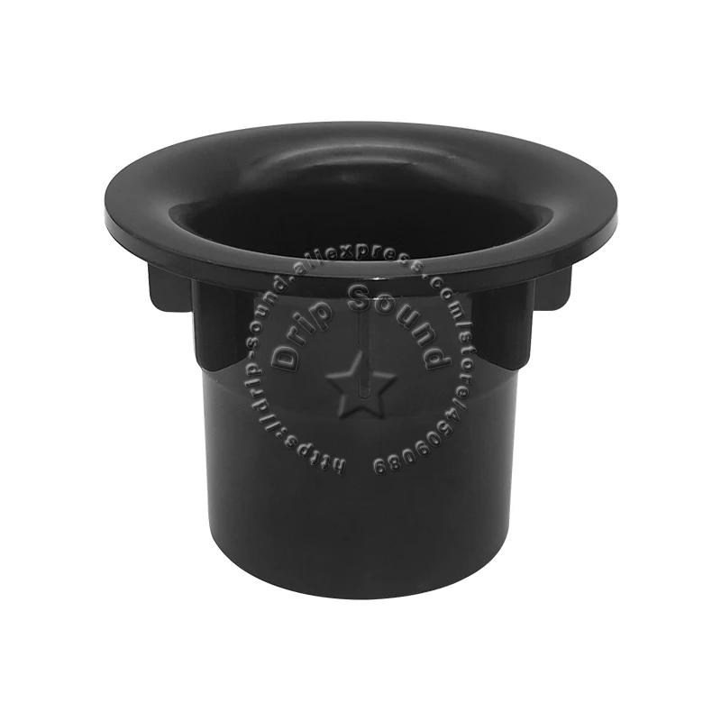2 قطعة منفذ مكبر الصوت أنبوب باس مضخم الصوت أنبوب منعكس صندوق مكبر الصوت تنفيس 53 مللي متر ثقب مفتوح # أسود