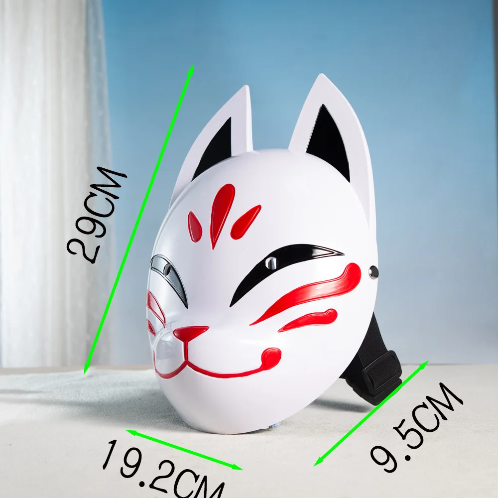 Genshin Impact Hanachirusato คอสเพลย์ Fox Mask Kazari Hanachiru Sato หน้ากาก Miko ฮาโลวีน Carnival ญี่ปุ่น Facial Props