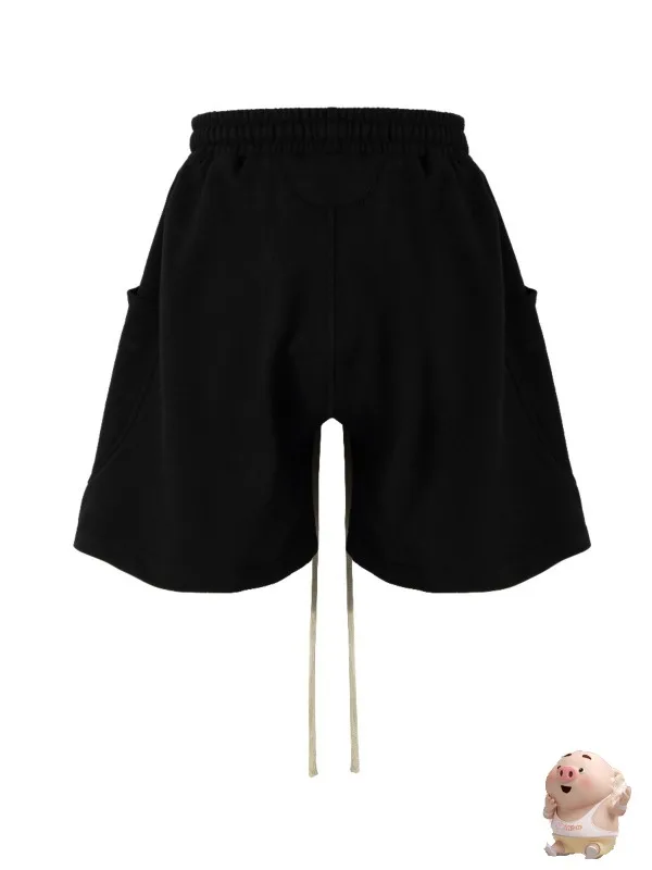 Pantalones cortos de tela pesada para hombre y mujer, Shorts informales con cordón, de la mejor calidad