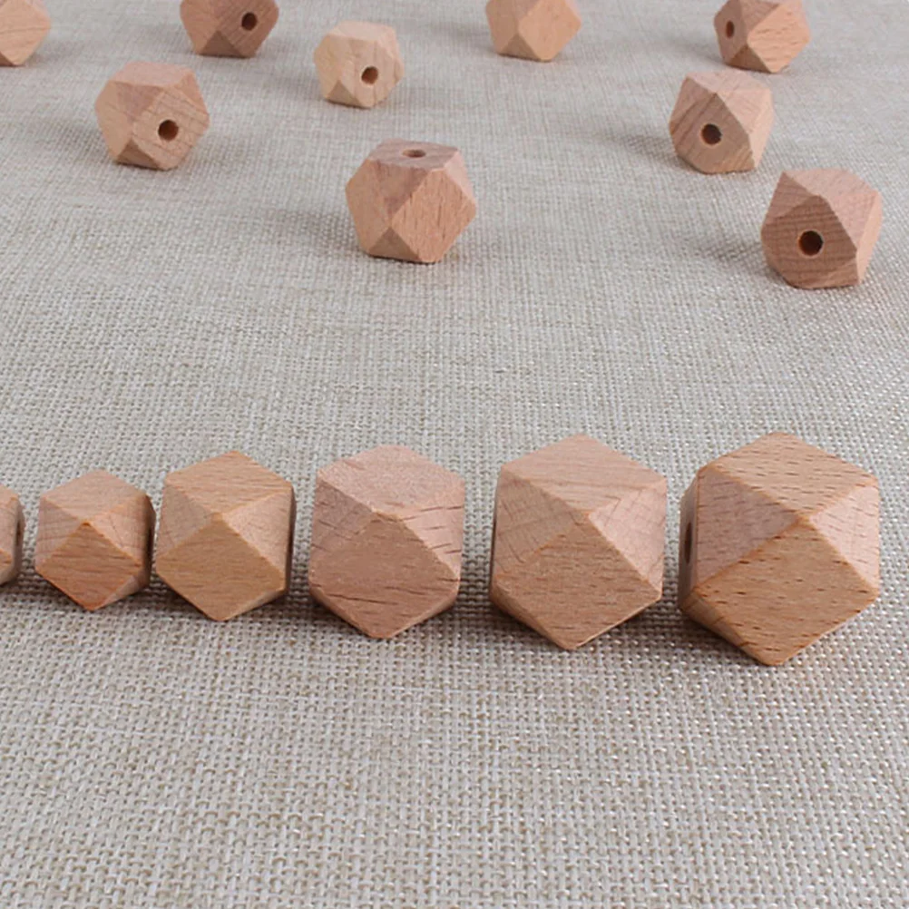 Accessoires de dentition en bois, 24 pièces, perles naturelles pour bébé, Bracelet Anti-chute, fabrication de bijoux, matériel artisanal en vrac