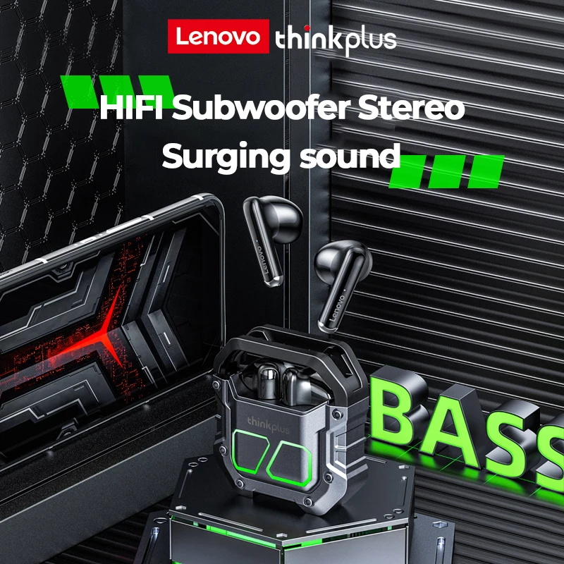 NEW Lenovo XT81 Earphone Bluetooth 5.3 Gaming Headset 9D Bass Surround Sound Wireless Headphones Low Lag LED Earbuds With Mic