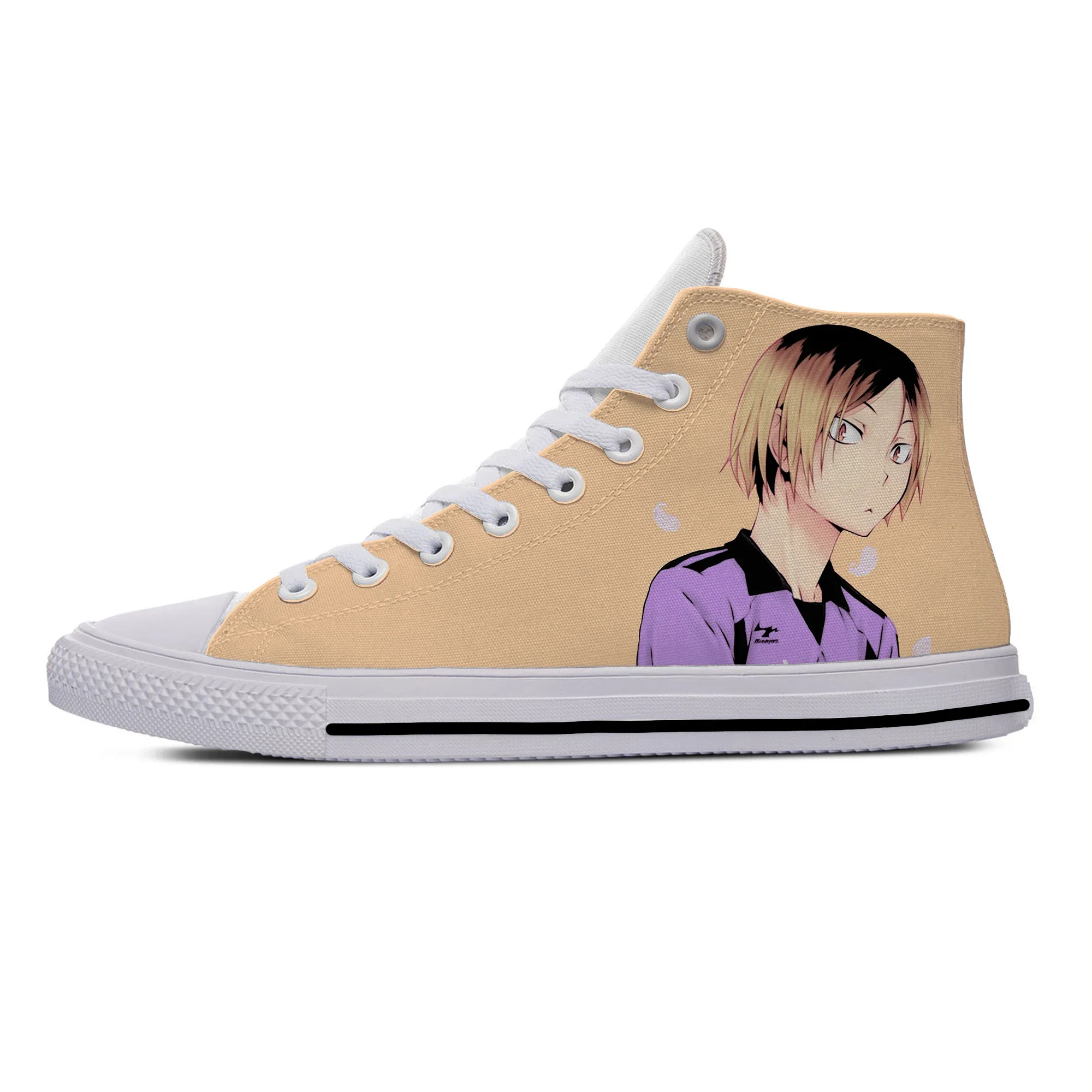 Hot Japanese Manga Haikyuu Kozume Kenma Kuroo Casual Cloth Shoes Lightweight Cool Men Women High Top Summer Classic Board Shoes