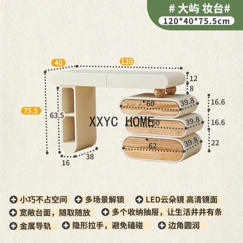 Quarto e casa de madeira maciça maquiagem mesa cômoda simples e moderna cabeceira cômoda mesa móveis integrados