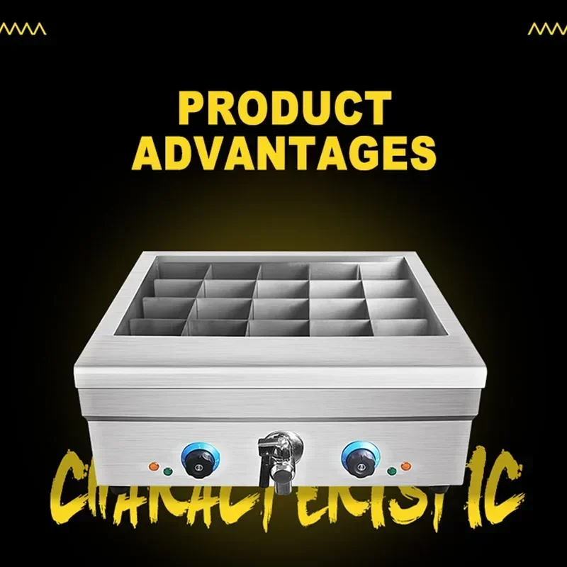 New 20 Grid Oden Cooker Commercial Electric Cooking Machine 4600w Donut Fryer