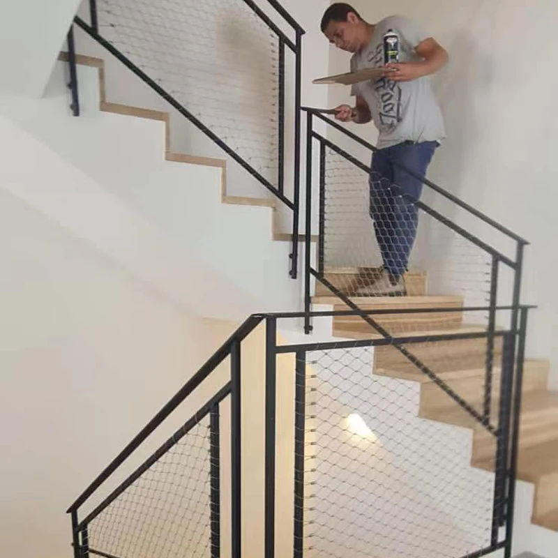 Malla de cuerda de escalera con red de Cable Flexible de acero inoxidable para balaustrada o barandilla