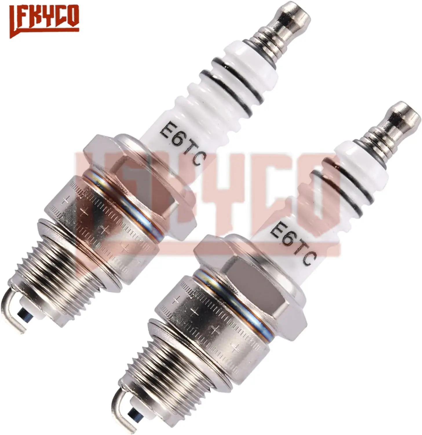 1/2/4PCS Motorcycle Spark Plug E6TC For Yamaha PW50 PW80 PW60 LT50 50cc70cc 90cc 110cc 150cc ATV Quad Moped Scooter Go Kart Dirt